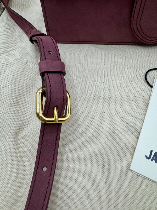 Jacquemus Le Grand Bambino Burgundy Suede