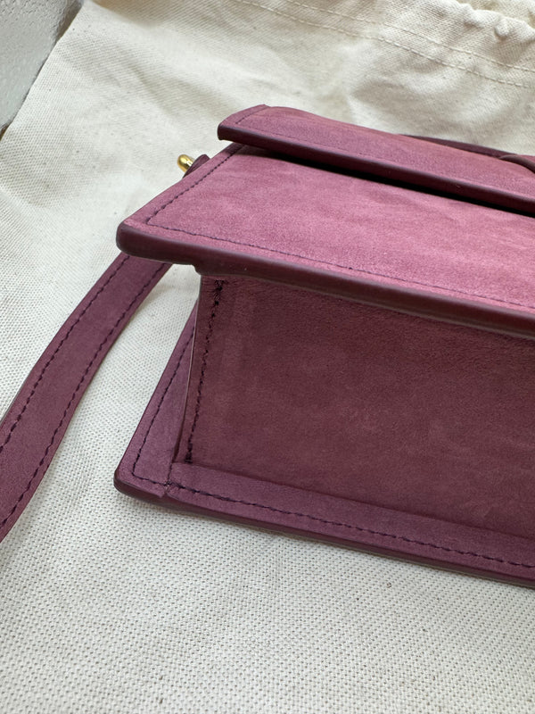 Jacquemus Le Grand Bambino Burgundy Suede