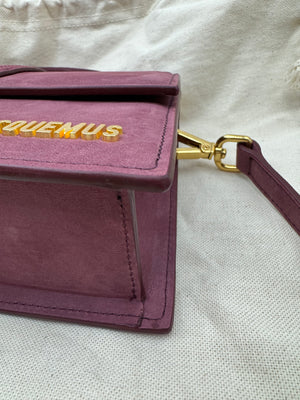 Jacquemus Le Grand Bambino Burgundy Suede