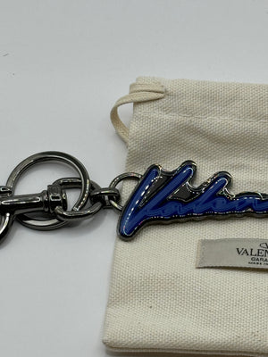 Valentino Neon Logo Key Chain/Bag Charm