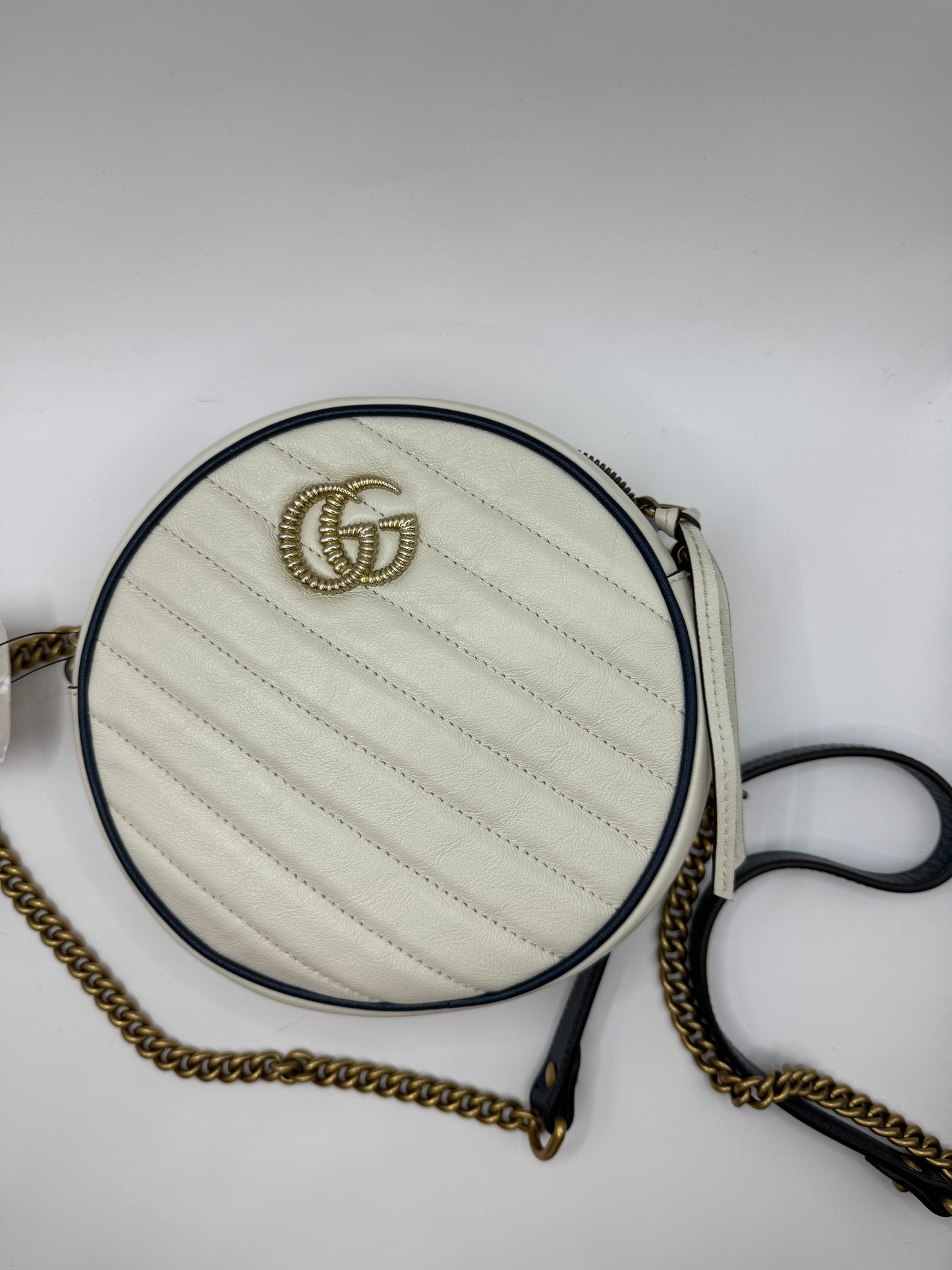 Gucci GG Marmont Mini Torchon Matelasse Round Soulder Bag