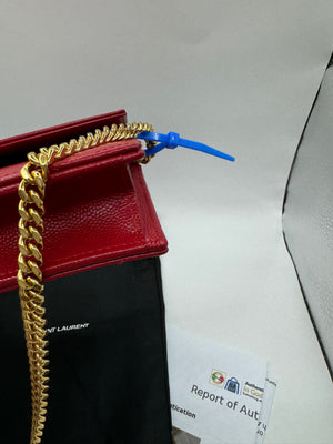 YSL Quilted Chevron Matelasse Envelope Wallet on Chain