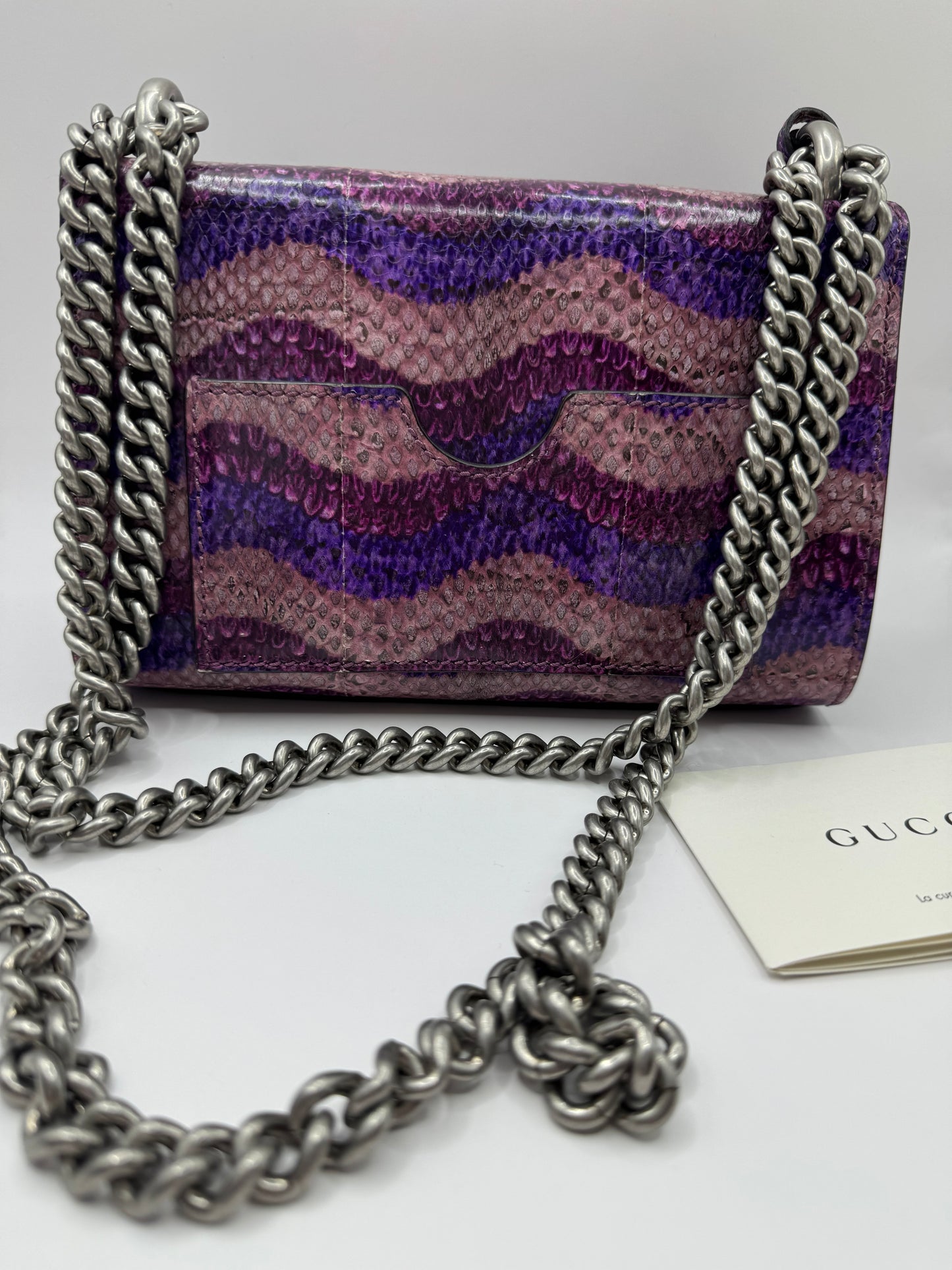 Gucci Snake Effect Padlock bag with Crystals