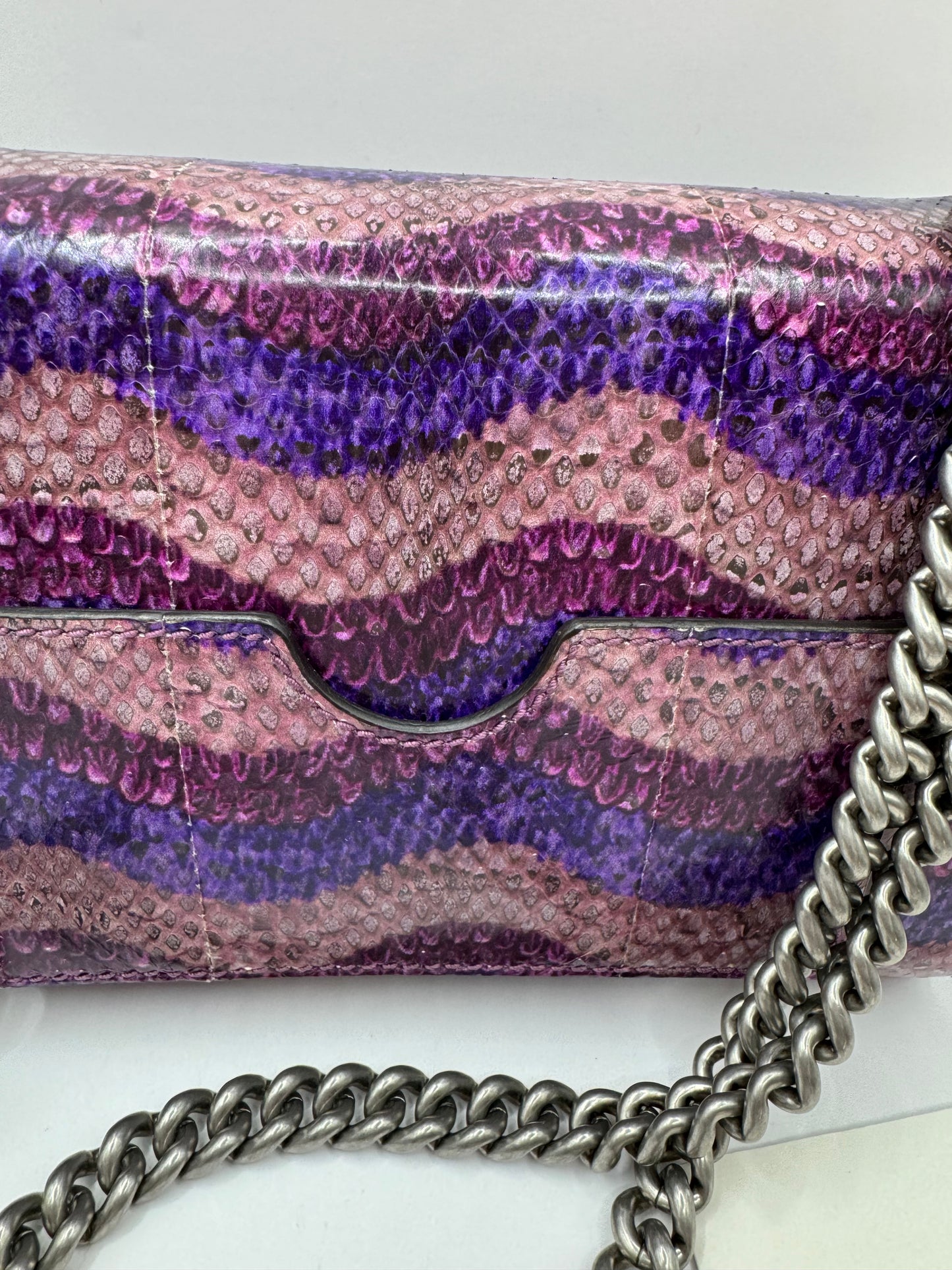 Gucci Snake Effect Padlock bag with Crystals