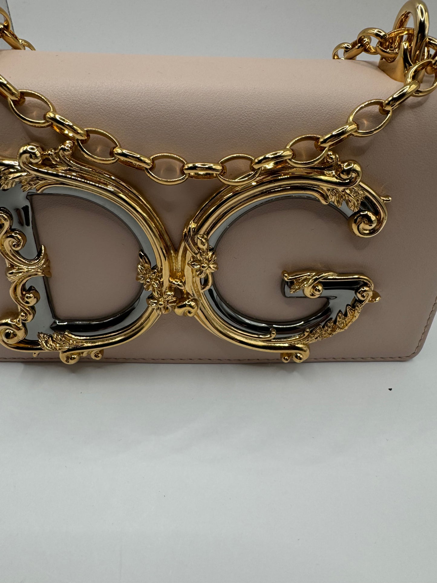 Dolce & Gabbana Blush Pink Barocco Crossbody Bag