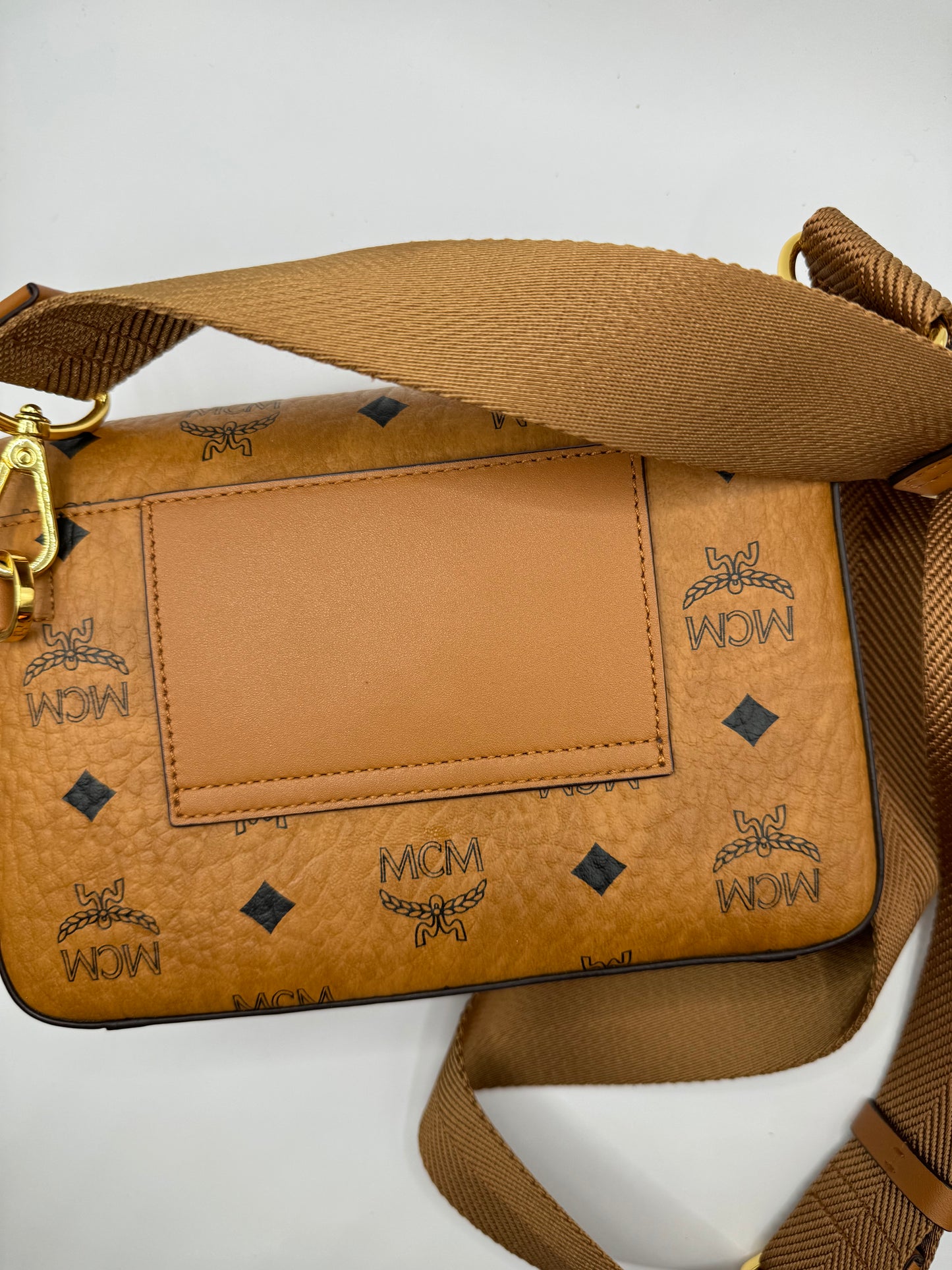 MCM logo Cognac Millie Crossbody Belt Bag