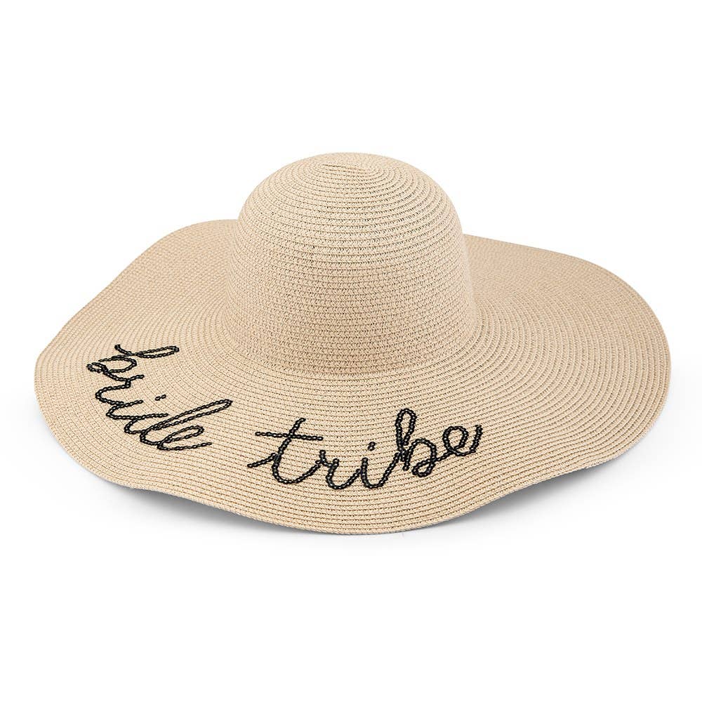 Women’s Floppy Straw Sun Hat - Bride Tribe