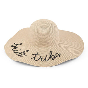Women’s Floppy Straw Sun Hat - Bride Tribe