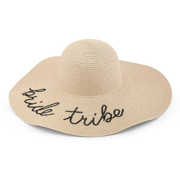 Women’s Floppy Straw Sun Hat - Bride Tribe