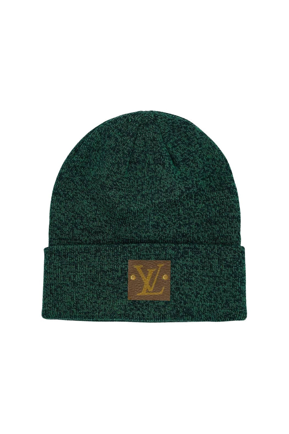 Louis Vuitton Upcycled Beanie – Authentic Patch Burgundy
