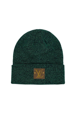 Louis Vuitton Upcycled Beanie – Authentic Patch Burgundy