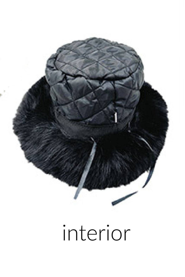 Fuzzy Faux Fur Bucket Hat: Black or Tan