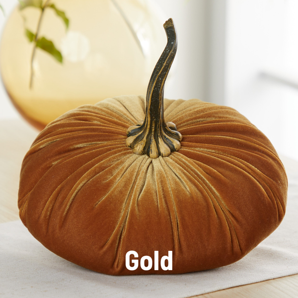 Velvet Pumpkin | Fall Accent & Thoughtful Gift - XL