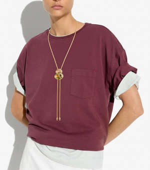 Até | 14K Gold PVD Bolo Lariat Necklace