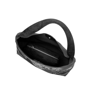 Eunice Black Vegan Suede Tote Bag