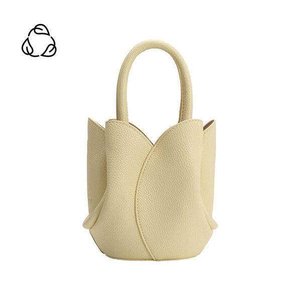 Tulip Mini Yellow, Sage or Bone Recycled Vegan Leather Top Handle Bag