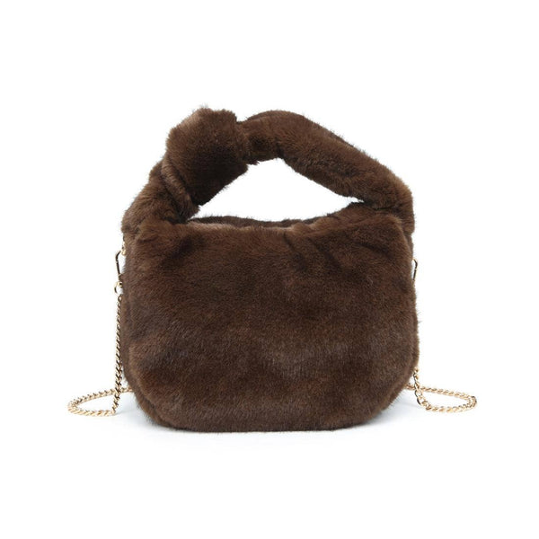 Monica - Faux Fur Crossbody: Leopard