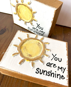 "You are my sunshine" hand painted Nursery Baby Expecting