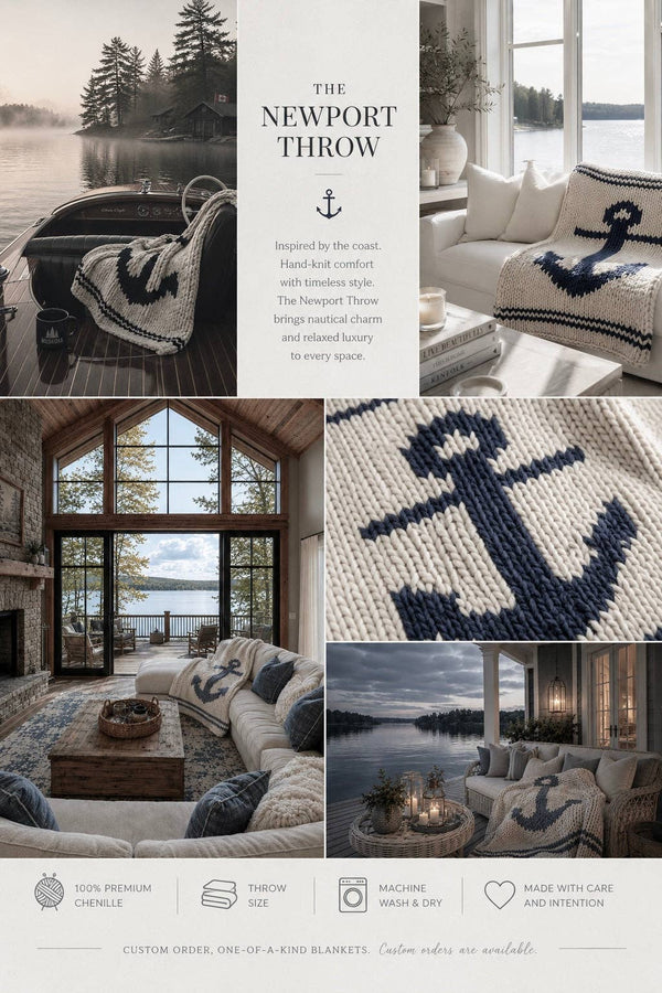 Newport Coastal Knit Blanket