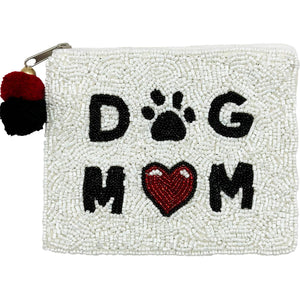 Dog Mom Beaded Coin Purse LAC-CP-1390