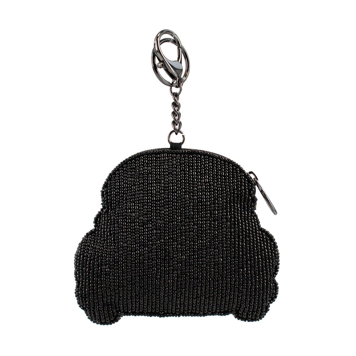 On the Road Black Car White Flower Coin Purse