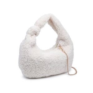 Charlene Sherpa Shearling Shoulder Bag: Ivory