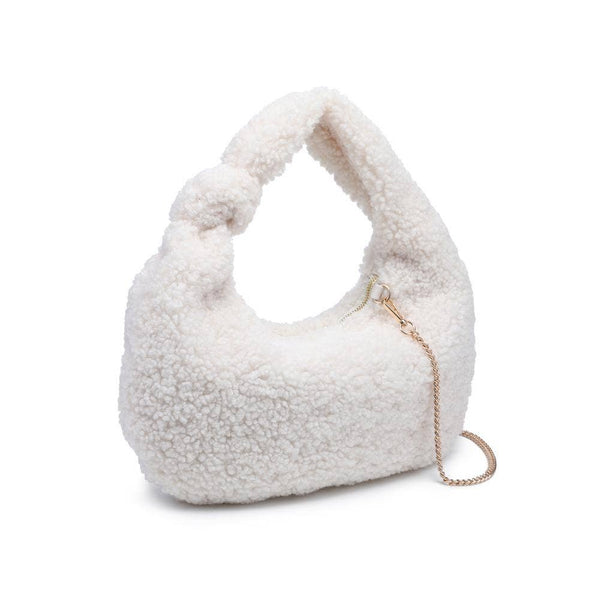 Charlene Sherpa Shearling Shoulder Bag: Ivory