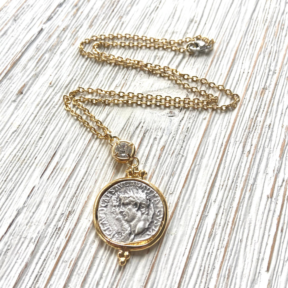 Greek coin necklace boutique