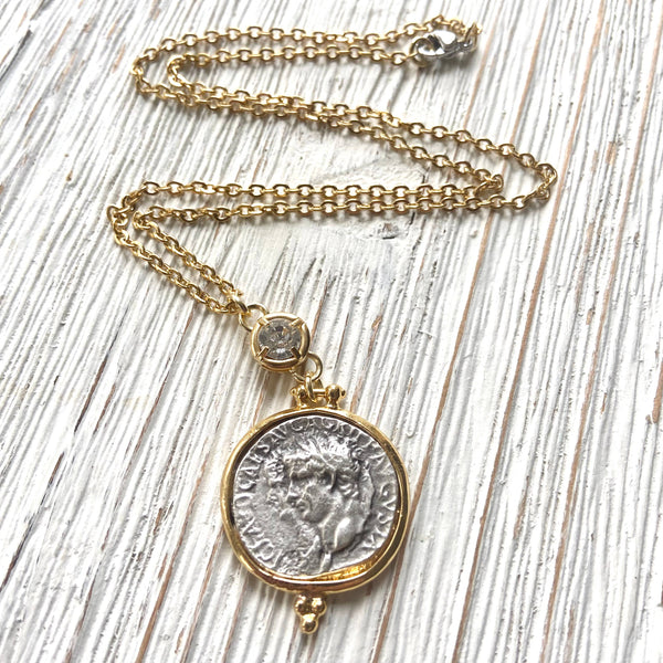 Greek coin necklace boutique