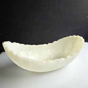 Medium Resin Trough - Entryway Catchall - Decorative Bowl: Ivory