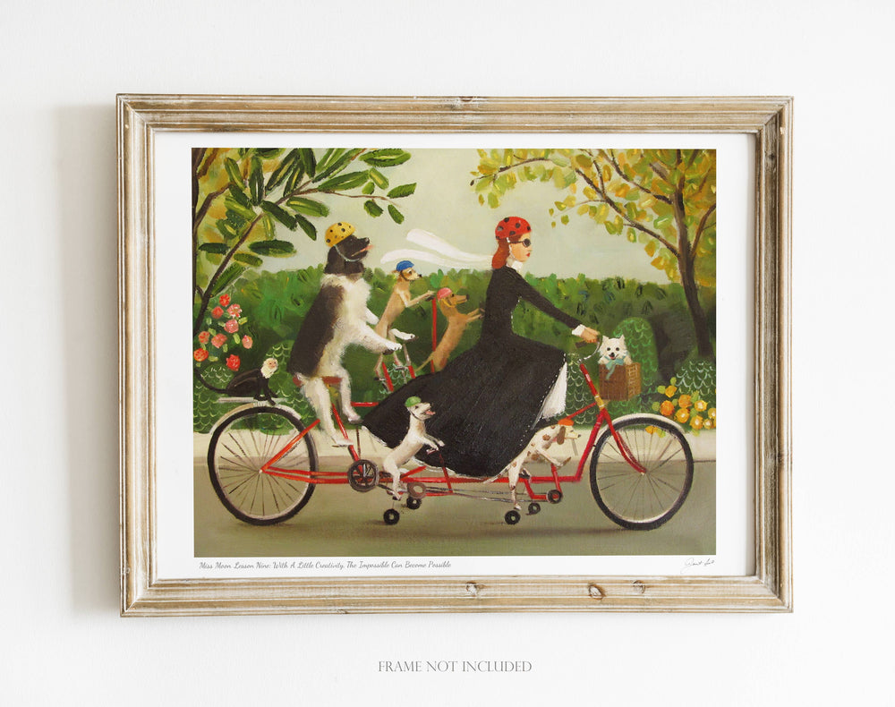 Miss Moon Lesson Nine Art Print - 8.5" X 11" with frame