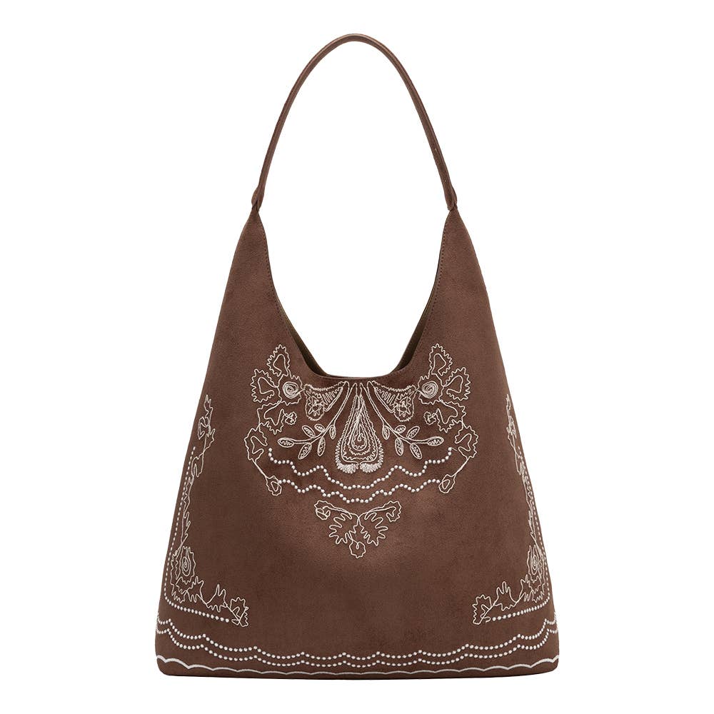 Eunice Tobacco Vegan Suede Tote Bag
