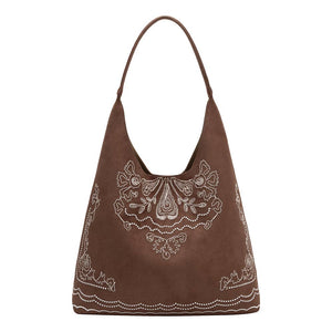 Eunice Tobacco Vegan Suede Tote Bag
