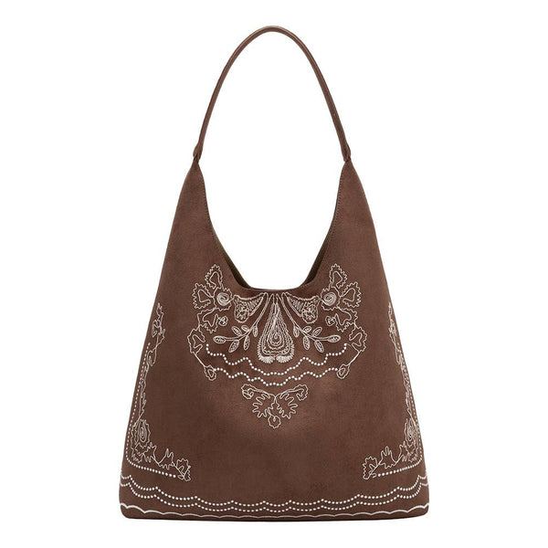 Eunice Tobacco Vegan Suede Tote Bag