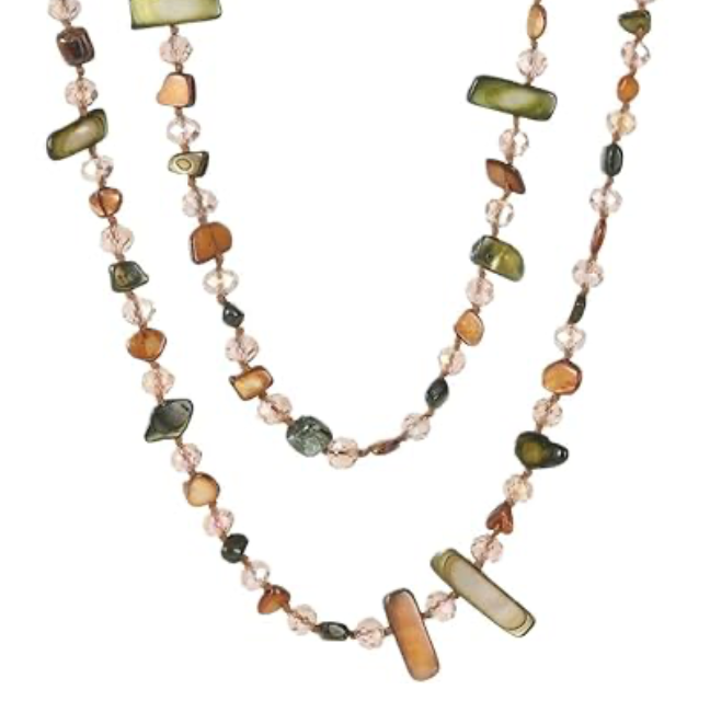 Long Ariel- Necklace-Natural Bead Long Necklace