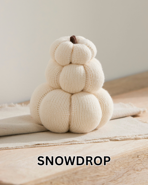Stacked Set of 3 Cozy Knit Pumpkins | Fall Home Décor