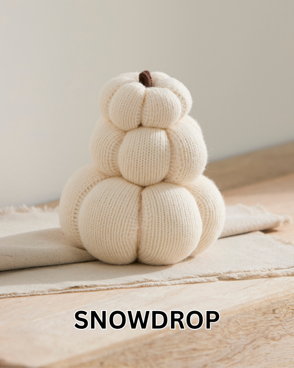 Stacked Set of 3 Cozy Knit Pumpkins | Fall Home Décor