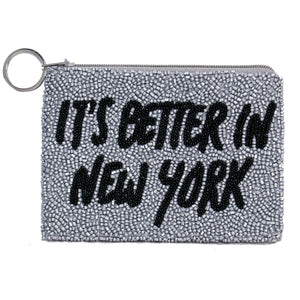 It’s better in New York beaded coin purse