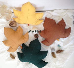 Maple Leaf Pillow | Dark Amber Rust