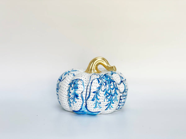 Chinoiserie Pumpkins | JOSIL Paperie: Small Pumpkins 3" x 2 1/4"
