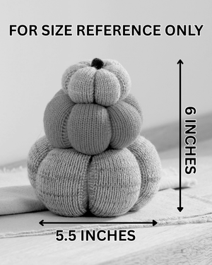 Stacked Set of 3 Cozy Knit Pumpkins | Fall Home Décor