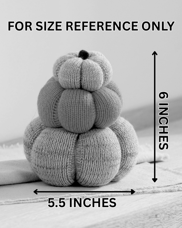 Stacked Set of 3 Cozy Knit Pumpkins | Fall Home Décor