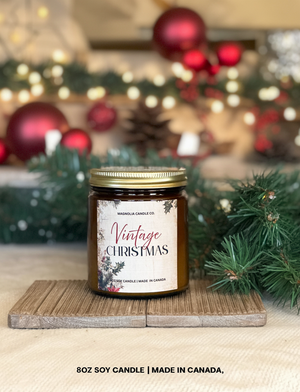 Vintage Christmas - Christmas / Holiday Soy Candle 8oz