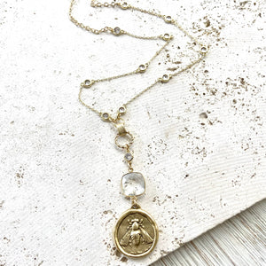 Queen bee necklace boutique salon bee jewelry designer