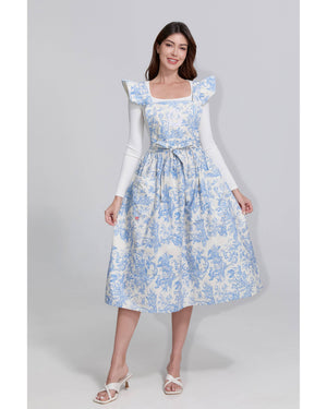French Toile de Jouy APRON - Blue