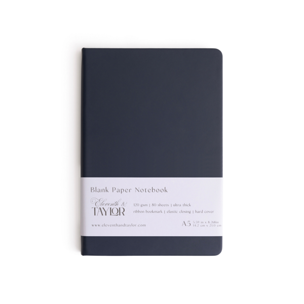 160 Page A5 Blank Journals: 120 GSM Thick Blank Card Stock: Yellow