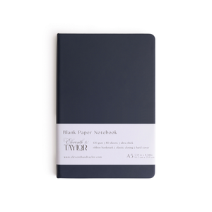 160 Page A5 Blank Journals: 120 GSM Thick Blank Card Stock: Mint Green