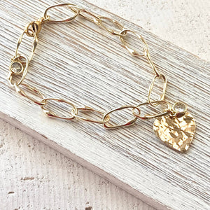 Heart bracelet love valentines jewelry 