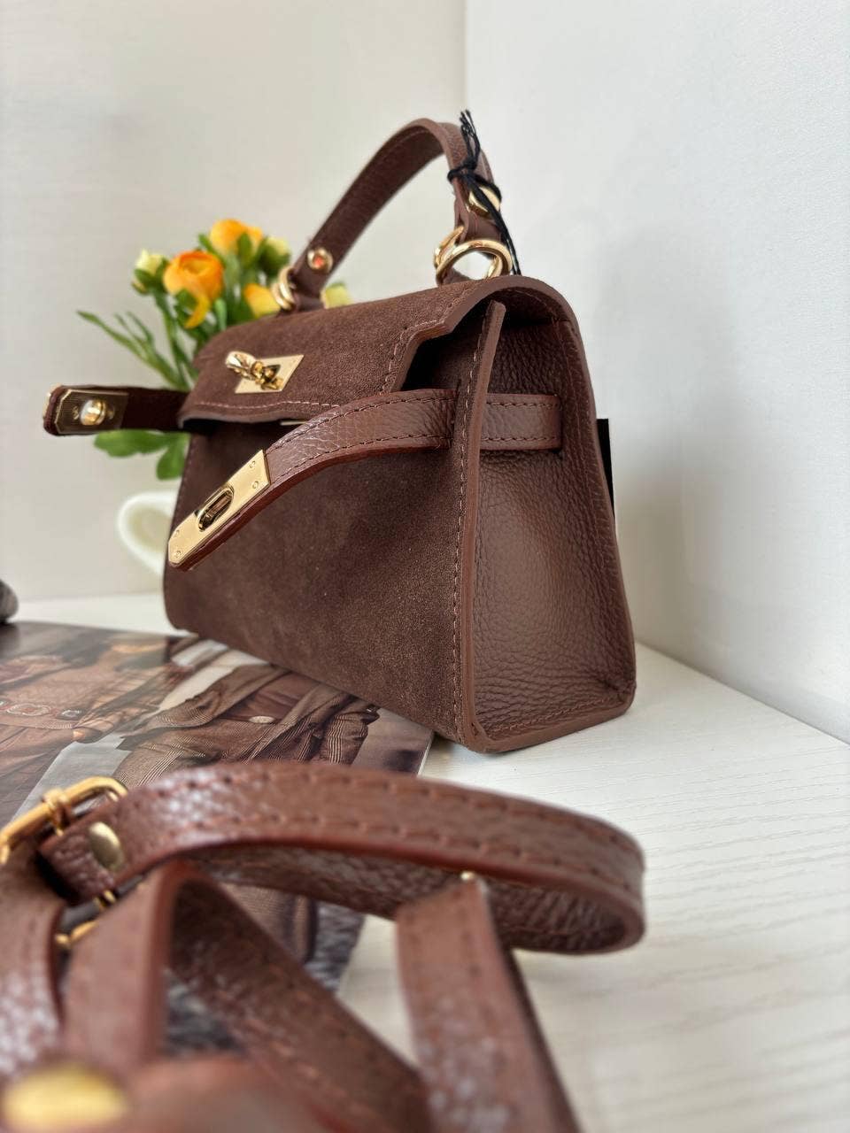 The H Kellie Structured Bag — Chocolate