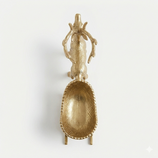 Gold Reindeer Nut Bowl
